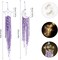 2-Pack Moon & Star Dream Catchers – Boho Macrame Wall Hanging Decor for Kids’ Bedrooms, Baby Rooms, or Women’s Spaces, Purple, Perfect Holiday or Craft Gift